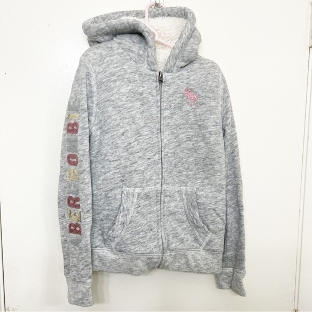 Pre-Owned Abercrombie Kids Super Comfy Full-Zip Gray Hoodie